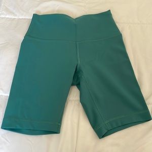 NWOT. Blue Lululemon Bike Shorts.